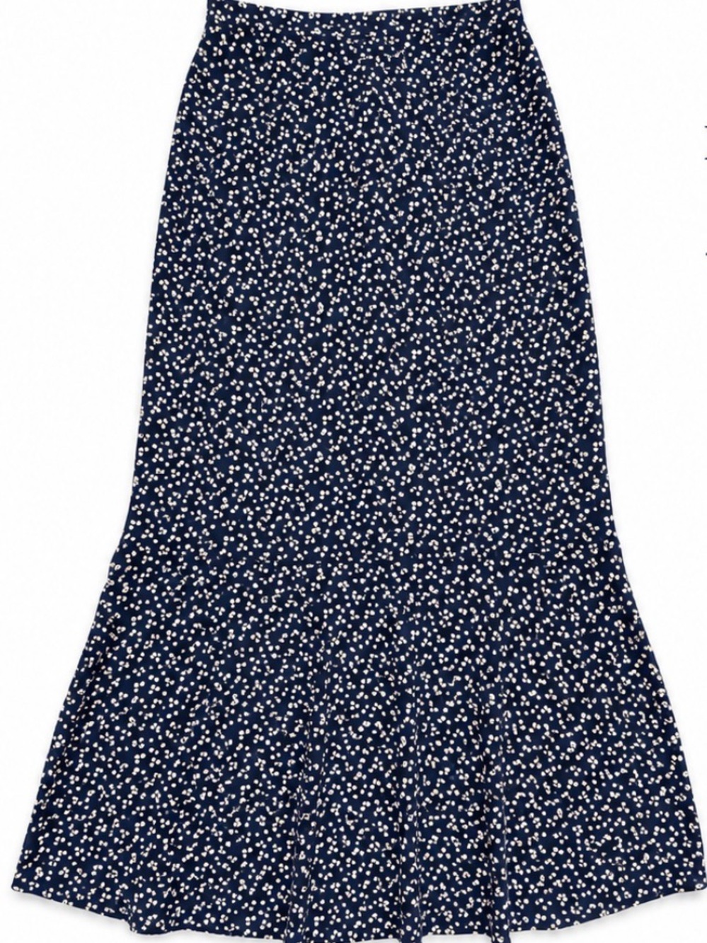 Liz Claiborne Navy and White Floral Maxi Skirt